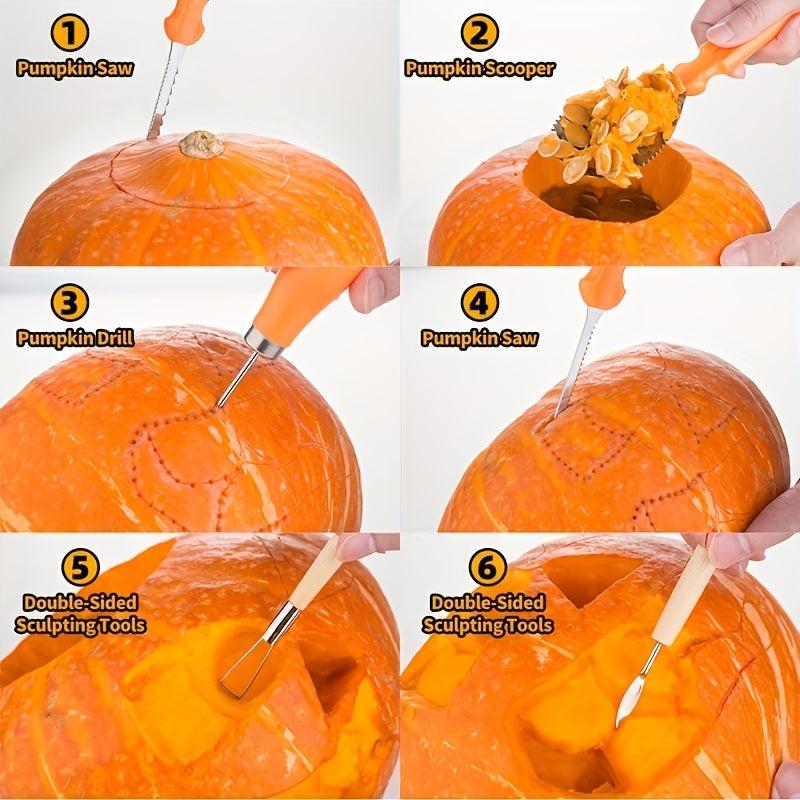 Halloween Pumpkin Carving Set 13pcs Jack O Lantern DIY Tools
