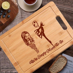 Bamboo Cutting Board Engraved Wood Food Serving Tray Kitchen Tool
