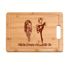 Bamboo Cutting Board Engraved Wood Food Serving Tray Kitchen Tool