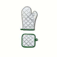 2pcs Colorful Printed Cotton Oven Mitts Heat Resistant Insulation Pad