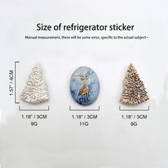 Glass Refrigerator Magnets Christmas Tree Fridge Magnets Decorative Magnets