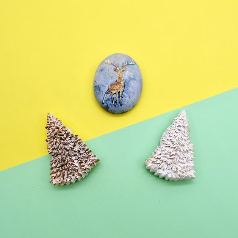 Glass Refrigerator Magnets Christmas Tree Fridge Magnets Decorative Magnets