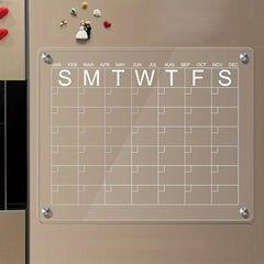 Dry Erase Fridge Magnetic Calendar - Acrylic Magnetic Calendar For Refrigerator