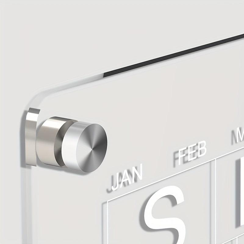 Dry Erase Fridge Magnetic Calendar - Acrylic Magnetic Calendar For Refrigerator