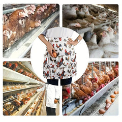 Polyester Apron Egg Collection Apron With 12 Pockets Waterproof Waist Apron