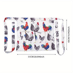 Polyester Apron Egg Collection Apron With 12 Pockets Waterproof Waist Apron