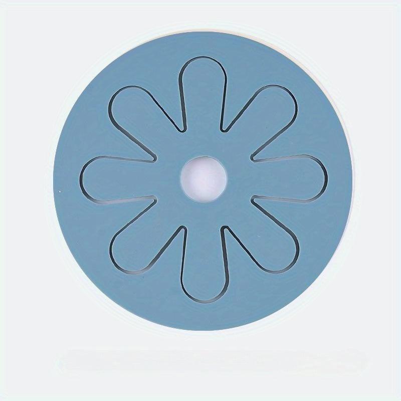 4pcs Silicone Coasters Kitchen Floral Pattern Table Mat Waterproof Heat Resistan