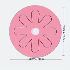 4pcs Silicone Coasters Kitchen Floral Pattern Table Mat Waterproof Heat Resistan