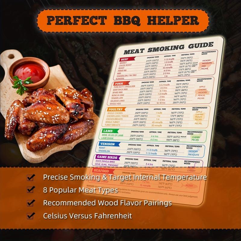 Wood Type Meat Smoking Guide Magnetic Smoker Accessory BBQ