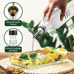 Olive & Vinegar Dispenser Set Stainless Steel Pouring Spout 17oz