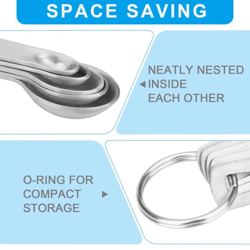 5pcs Stainless Steel Measuring Spoons Set Baking Cooking Tools
