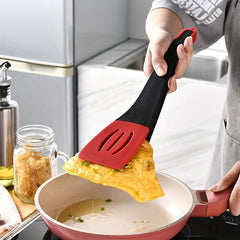 1pc 2-in-1 Silicone Fried Fish Spatula Clip Household Frying Steak Clip