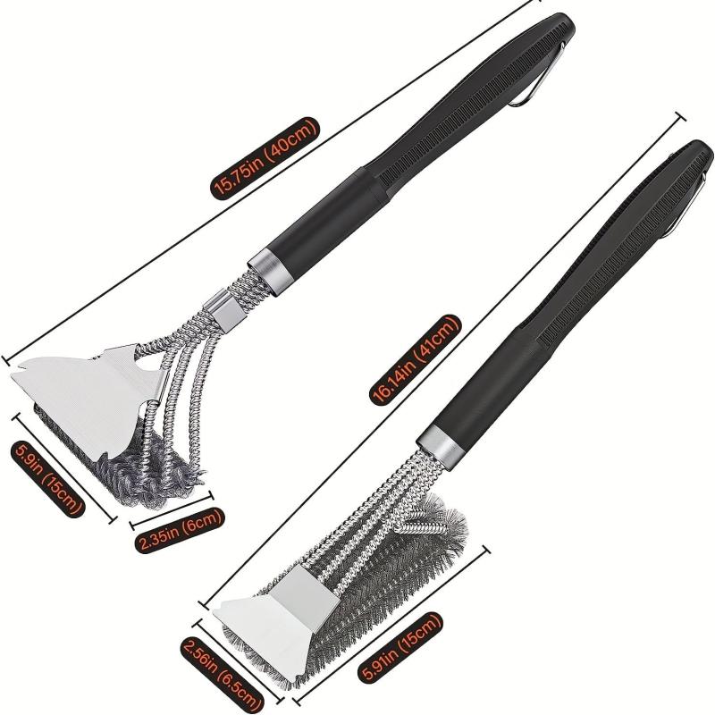 Stainless Steel Grill Brush 16in BBQ Cleaning Brush BBQ Tool