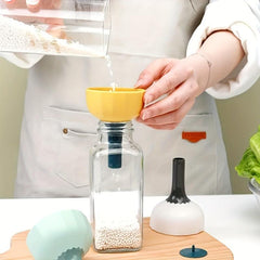 Silicone Funnel with Filter for Kitchen Use - Filling Bottles and Cooking