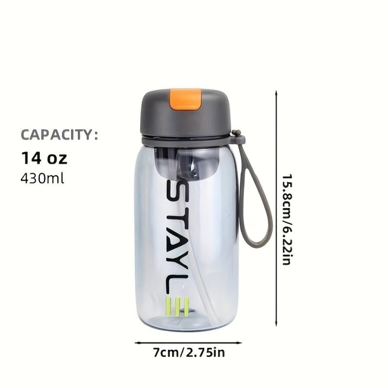 Large Capacity Lightweight Translucent Water Bottle With Straw Leak Proof