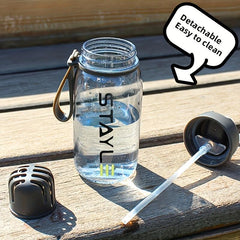 Large Capacity Lightweight Translucent Water Bottle With Straw Leak Proof