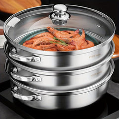 Stainless Steel Food Steamer Pot | Three Layer Steamer Tool