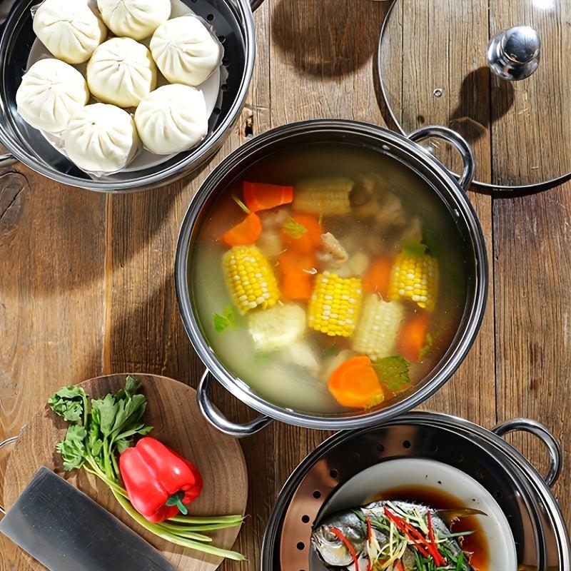 Stainless Steel Food Steamer Pot | Three Layer Steamer Tool