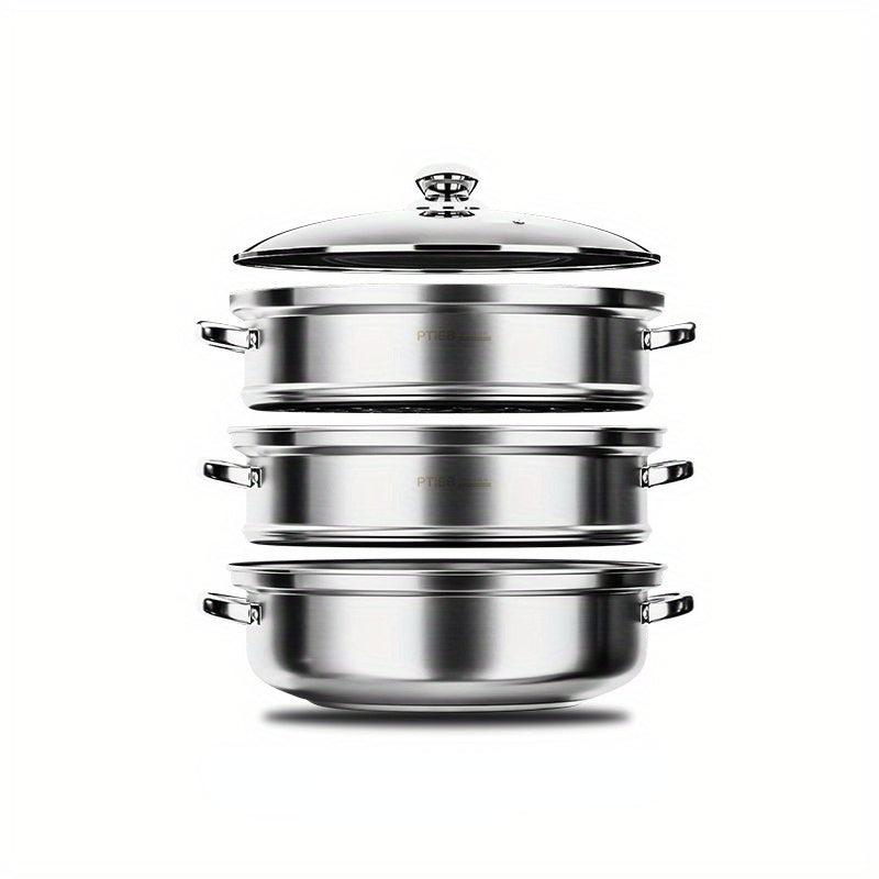 Stainless Steel Food Steamer Pot | Three Layer Steamer Tool