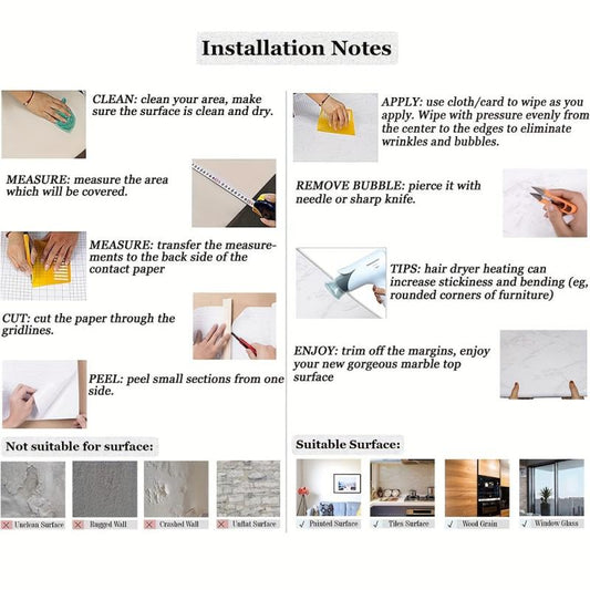 Self Adhesive Peel & Stick Wallpaper Waterproof for Kitchen Decor