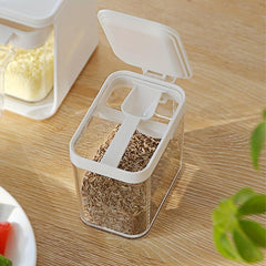 3-Grid Wall Mount Spice Rack with Cruet Jars, Creative Seasoning Storage Set