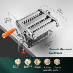 Pasta Maker Machine Roller Adjustable Thickness Manual Noodles Maker
