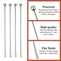 Stainless Steel Drink Swizzle Stick Cocktail Stirrer