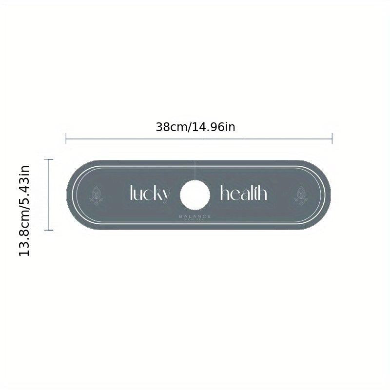 Patterned Faucet Mat Letter Graphic Drying Mat Drain Pad