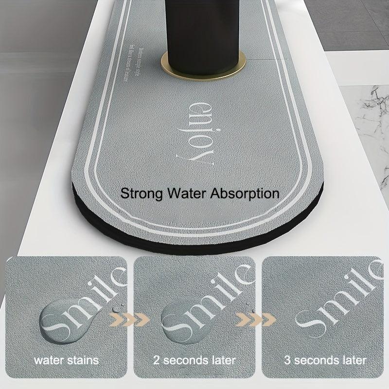 Patterned Faucet Mat Letter Graphic Drying Mat Drain Pad
