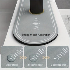 Patterned Faucet Mat Letter Graphic Drying Mat Drain Pad