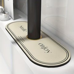 Patterned Faucet Mat Letter Graphic Drying Mat Drain Pad