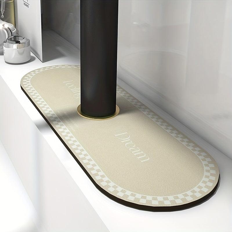 Patterned Faucet Mat Letter Graphic Drying Mat Drain Pad
