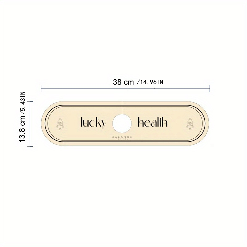 Patterned Faucet Mat Letter Graphic Drying Mat Drain Pad