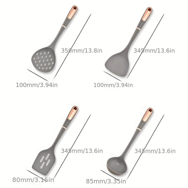 6pcs Silicone Utensil Set Safety Cooking Tools Non Stick Kitchen Modern Cookware