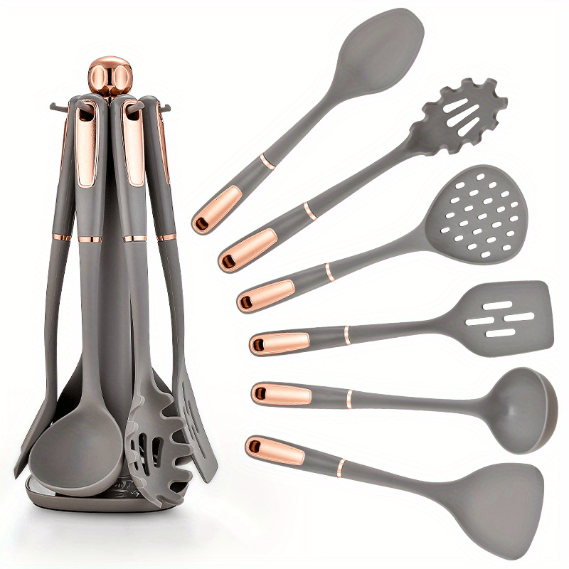 6pcs Silicone Utensil Set Safety Cooking Tools Non Stick Kitchen Modern Cookware