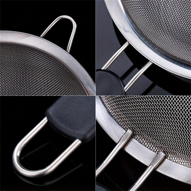 Stainless Steel Large Colander Soybean Milk Ladle Filter Spoon Flour Sieve