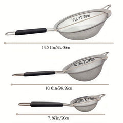 Stainless Steel Large Colander Soybean Milk Ladle Filter Spoon Flour Sieve