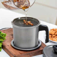 Stainless Steel Filter Pot with Lid and Net 1.4L & 1.7L