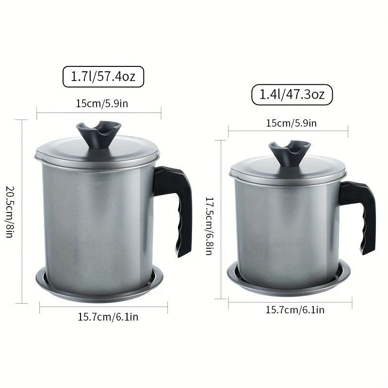 Stainless Steel Filter Pot with Lid and Net 1.4L & 1.7L
