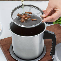 Stainless Steel Filter Pot with Lid and Net 1.4L & 1.7L