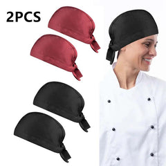 2pcs Chef Hats Adjustable Breathable Chef Clothing