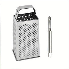 2pcs Stainless Steel 4 Sided Food Grater Vegetable Peeler Fruit Peeler Kitchen