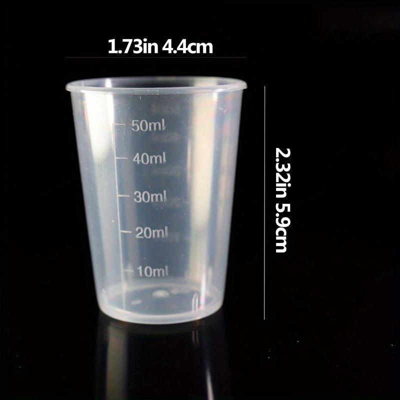 5pcs Transparent Plastic Measuring Cup for Liquids Graduated Polypropylene