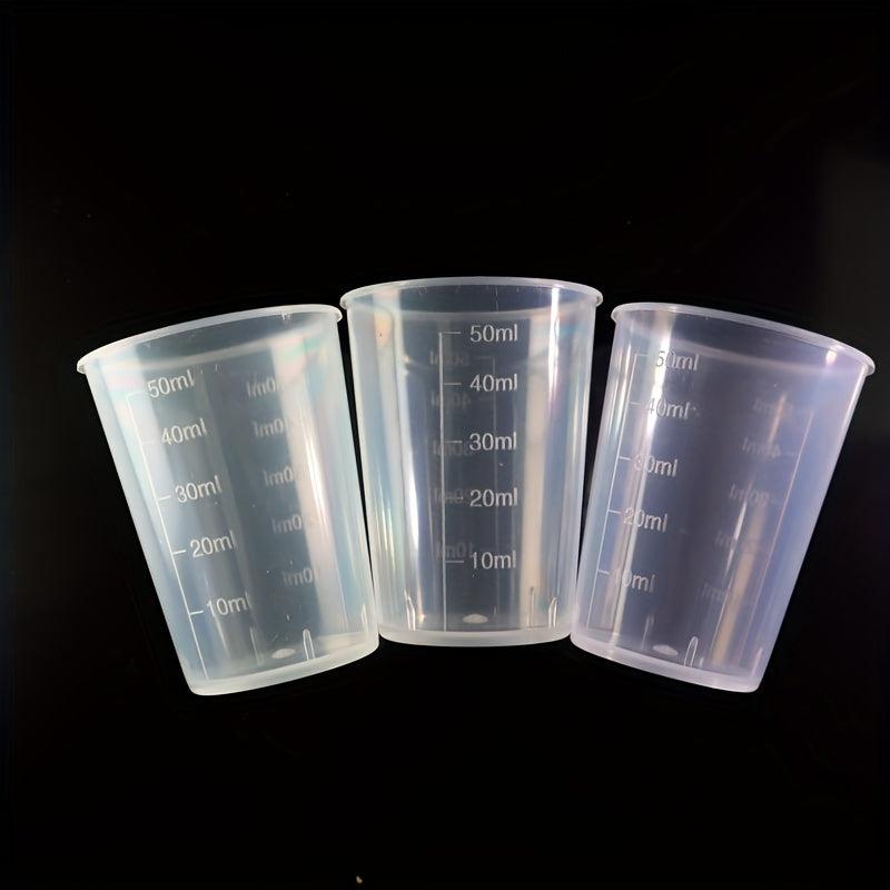 5pcs Transparent Plastic Measuring Cup for Liquids Graduated Polypropylene