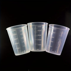 5pcs Transparent Plastic Measuring Cup for Liquids Graduated Polypropylene