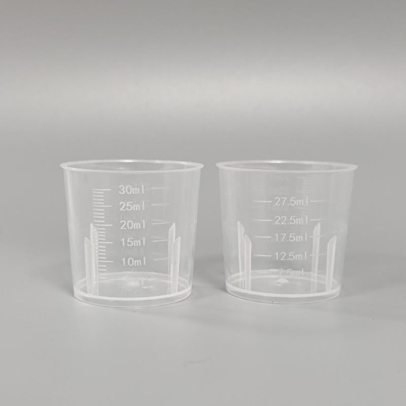 5pcs Transparent Plastic Measuring Cup for Liquids Graduated Polypropylene
