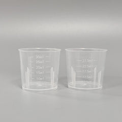 5pcs Transparent Plastic Measuring Cup for Liquids Graduated Polypropylene