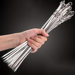 20pcs Stainless Steel BBQ Skewers Multifunctional Needles Sticks
