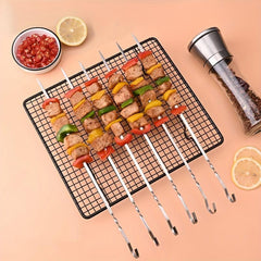 20pcs Stainless Steel BBQ Skewers Multifunctional Needles Sticks