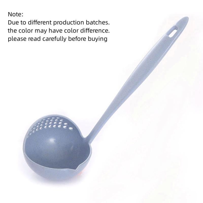 Skimmer Spoon With Filter Strainer Soup Spoon 2 in 1 Long Handled Spoon